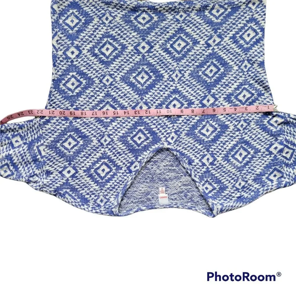 BONGO Blue&White Cropped, 1/2 Sleeve, M